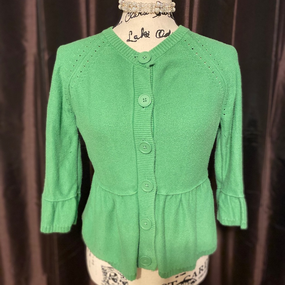 Green Merona 3/4 sleeve cardigan
